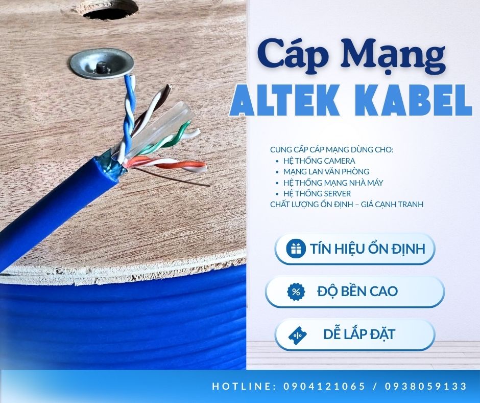 Cáp mạng LAN cho hệ thống camera và internet